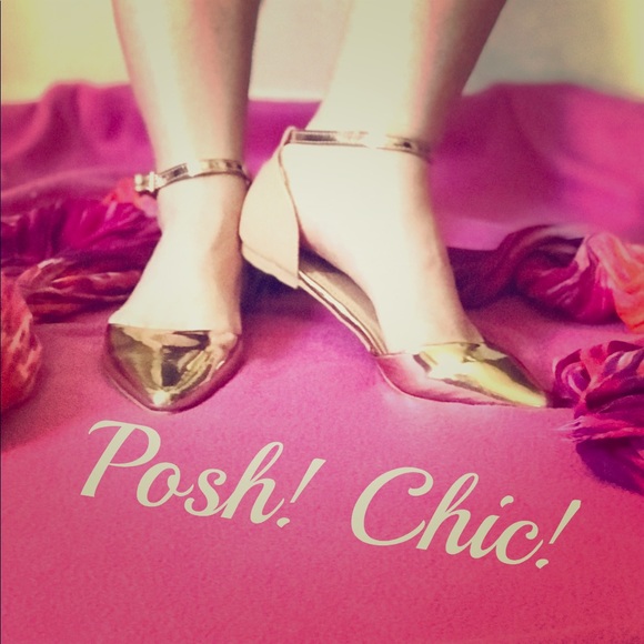 ✨NEW, Pointed Toe D'orsay Flats Rose Gold, 6 - Picture 3 of 8